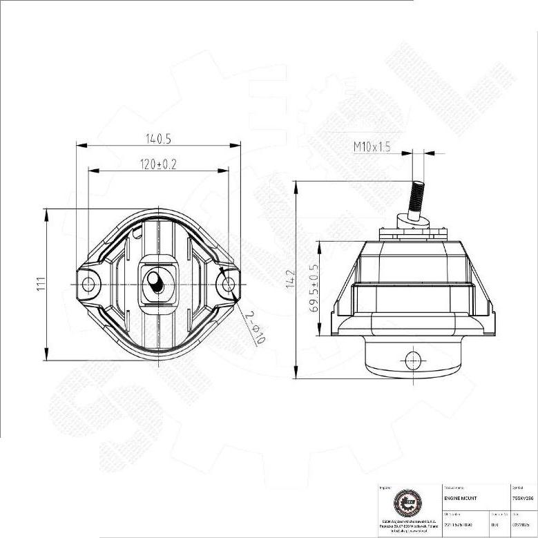 Esen SKV 75SKV286 - Sospensione, Motore www.autoricambi360.it