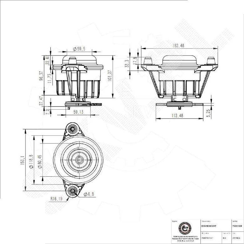Esen SKV 75SKV288 - Sospensione, Motore www.autoricambi360.it
