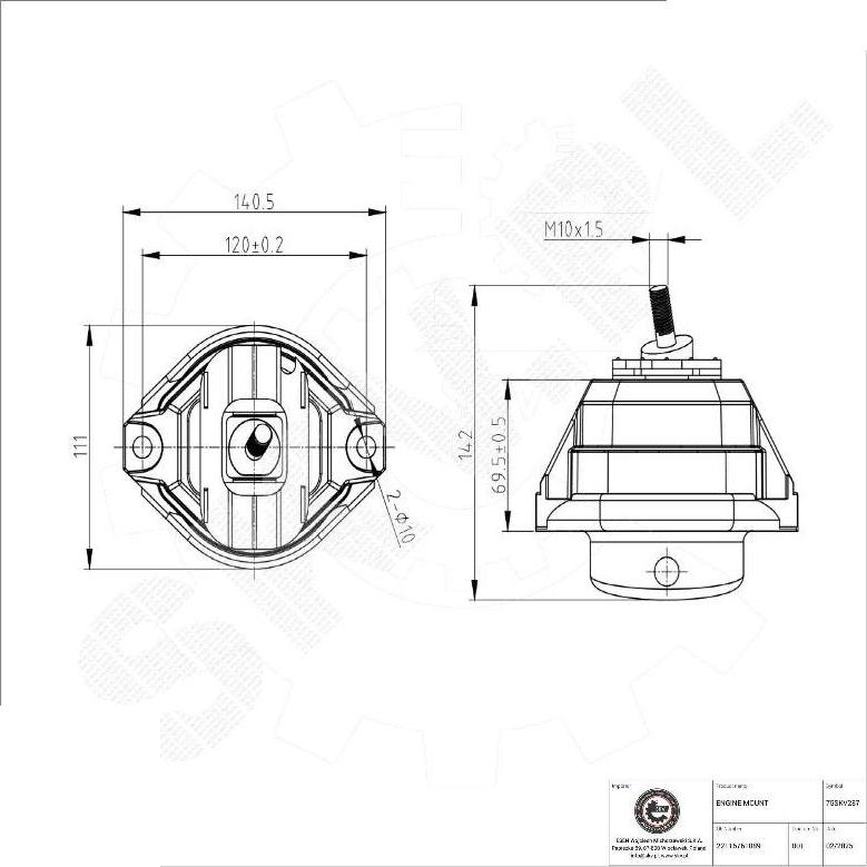 Esen SKV 75SKV287 - Sospensione, Motore www.autoricambi360.it