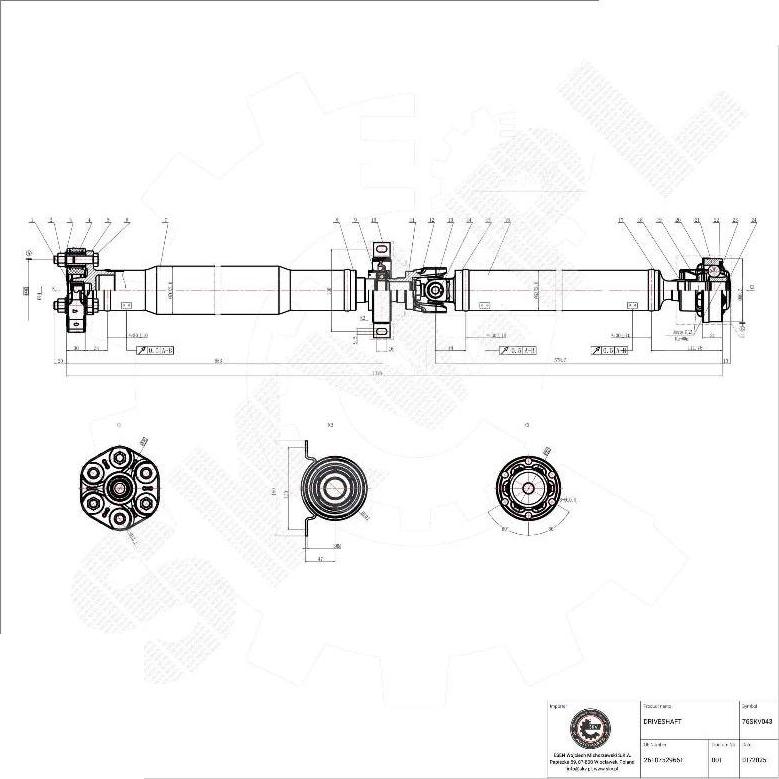 Esen SKV 76SKV043 - Albero motore / Semiasse www.autoricambi360.it