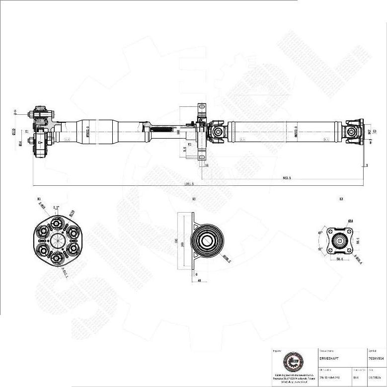 Esen SKV 76SKV064 - Albero motore / Semiasse www.autoricambi360.it