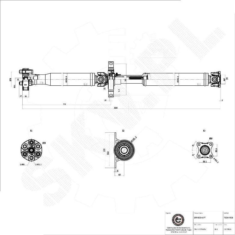 Esen SKV 76SKV060 - Albero motore / Semiasse www.autoricambi360.it