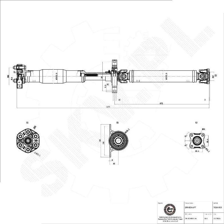 Esen SKV 76SKV061 - Albero motore / Semiasse www.autoricambi360.it