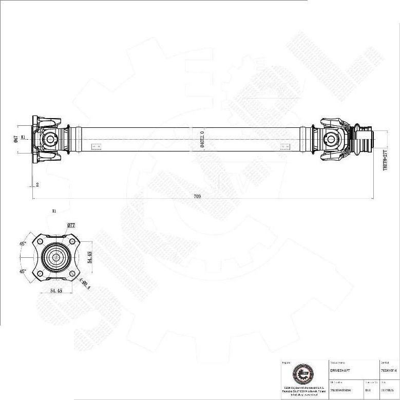 Esen SKV 76SKV014 - Albero motore / Semiasse www.autoricambi360.it