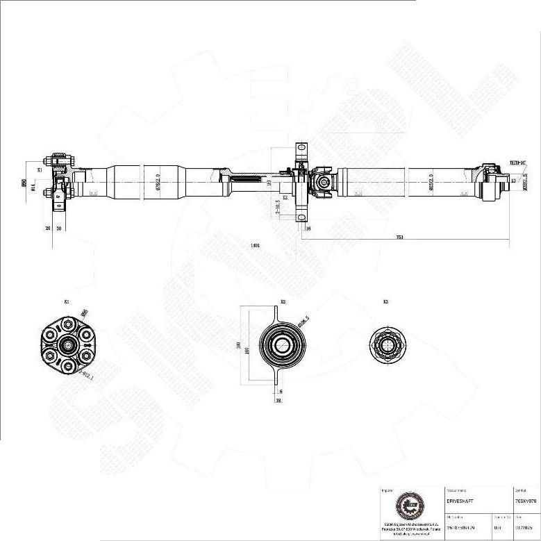 Esen SKV 76SKV070 - Albero motore / Semiasse www.autoricambi360.it