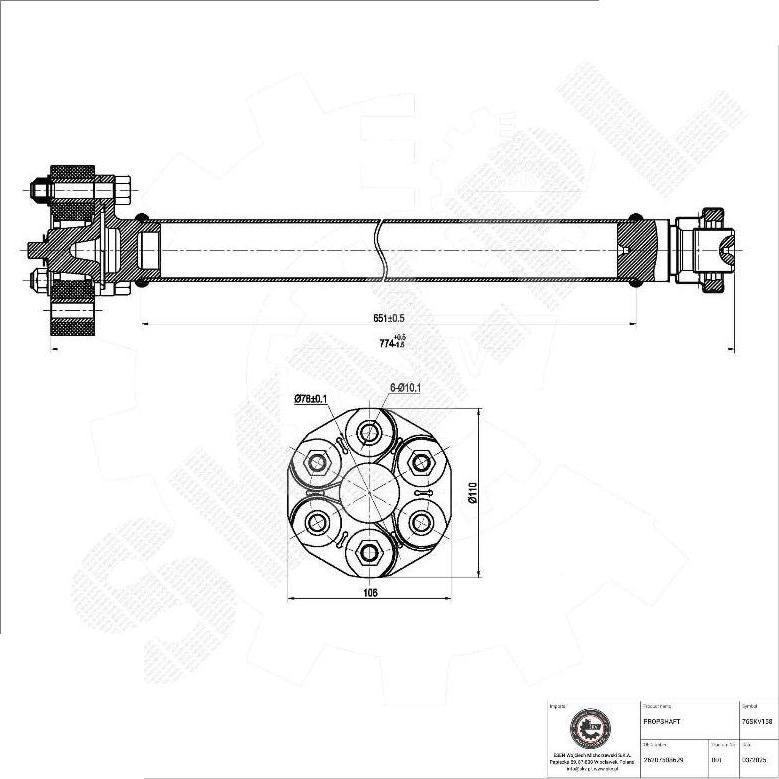 Esen SKV 76SKV158 - Albero motore / Semiasse www.autoricambi360.it
