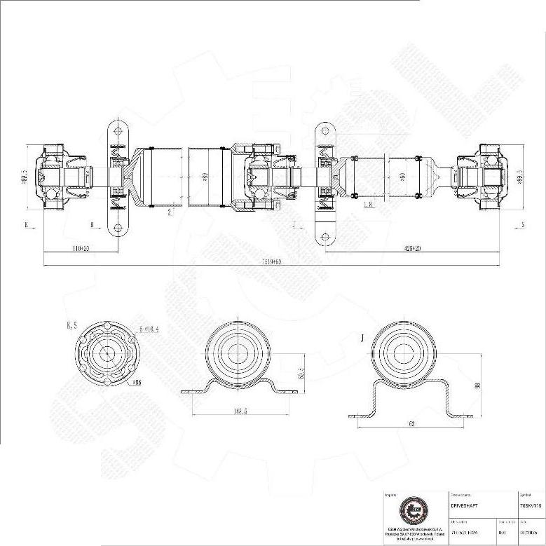 Esen SKV 76SKV115 - Albero motore / Semiasse www.autoricambi360.it