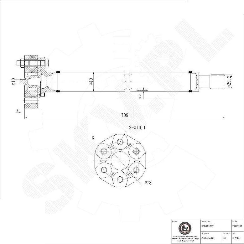 Esen SKV 76SKV137 - Albero motore / Semiasse www.autoricambi360.it