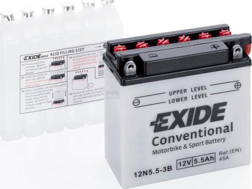 Exide 12N5.5-3B - Batteria avviamento www.autoricambi360.it