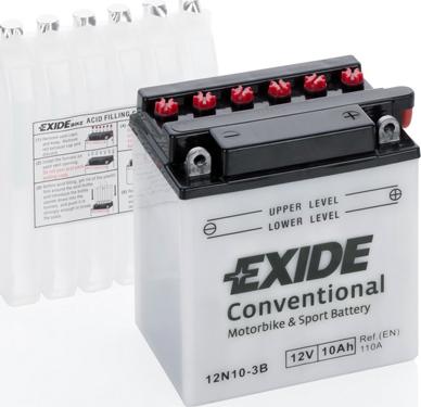 Exide 12N10-3B - Batteria avviamento www.autoricambi360.it