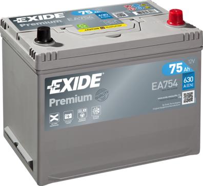 Exide EA754 - Batteria avviamento www.autoricambi360.it