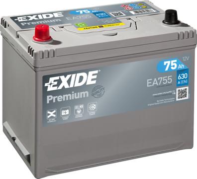 Exide EA755 - Batteria avviamento www.autoricambi360.it