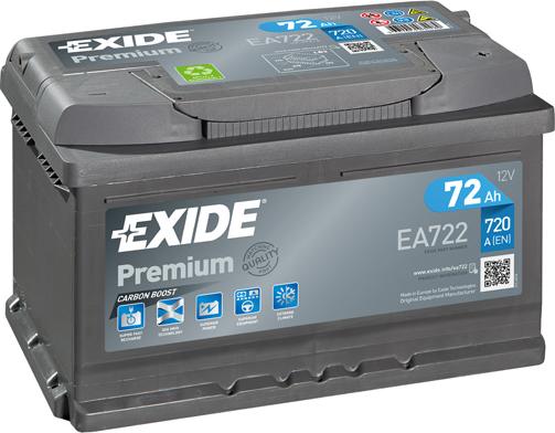 Exide EA722 - Batteria avviamento www.autoricambi360.it