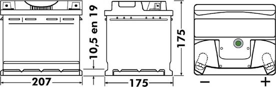 Exide EB443 - Batteria avviamento www.autoricambi360.it