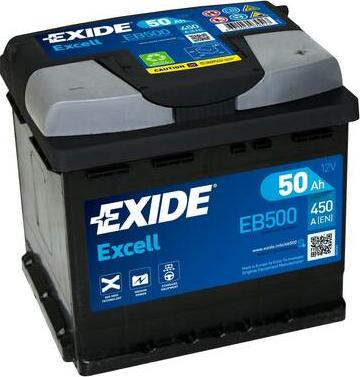 Exide EB500 - Batteria avviamento www.autoricambi360.it