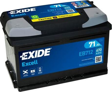 Exide EB712 - Batteria avviamento www.autoricambi360.it