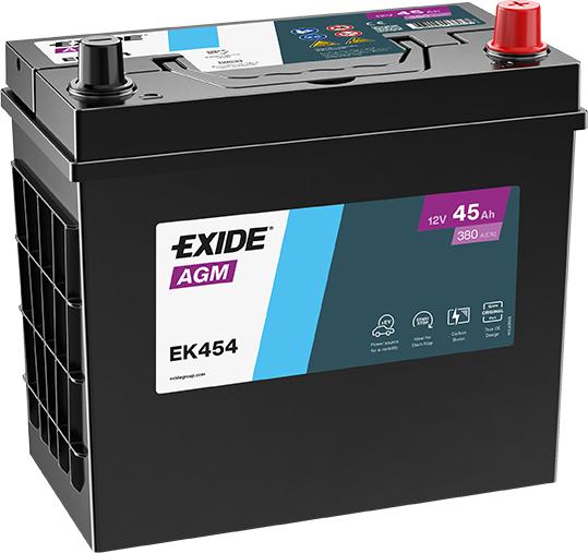 Exide EK454 - Batteria avviamento www.autoricambi360.it