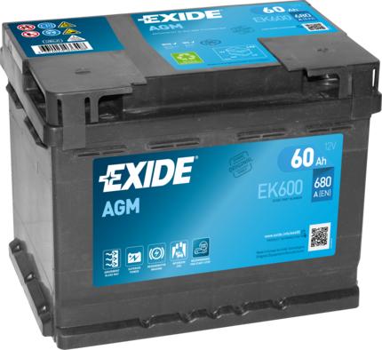 Exide EK600 - Batteria avviamento www.autoricambi360.it
