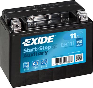 Exide EK111 - Batteria avviamento www.autoricambi360.it