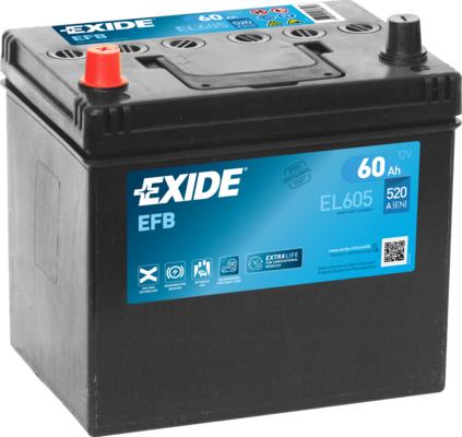 Exide EL605 - Batteria avviamento www.autoricambi360.it