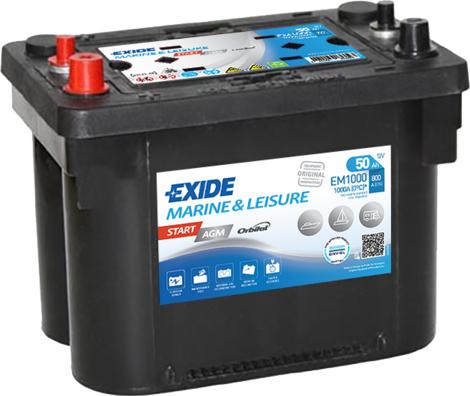 Exide EM1000 - Batteria avviamento www.autoricambi360.it