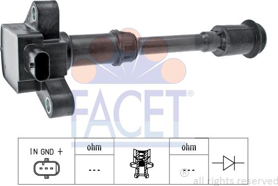 FACET 9.6461 - Bobina d'accensione www.autoricambi360.it