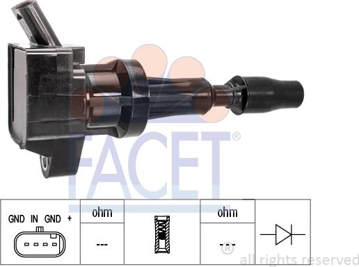 FACET 9.6547 - Bobina d'accensione www.autoricambi360.it