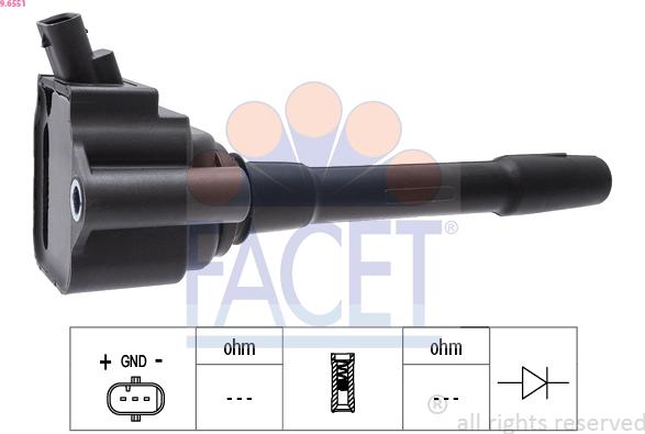 FACET 9.6551 - Bobina d'accensione www.autoricambi360.it
