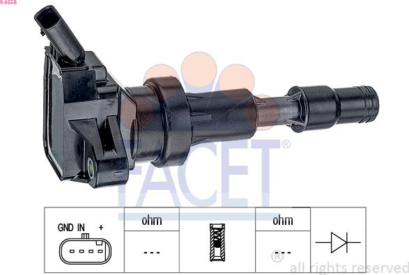FACET 9.6558 - Bobina d'accensione www.autoricambi360.it
