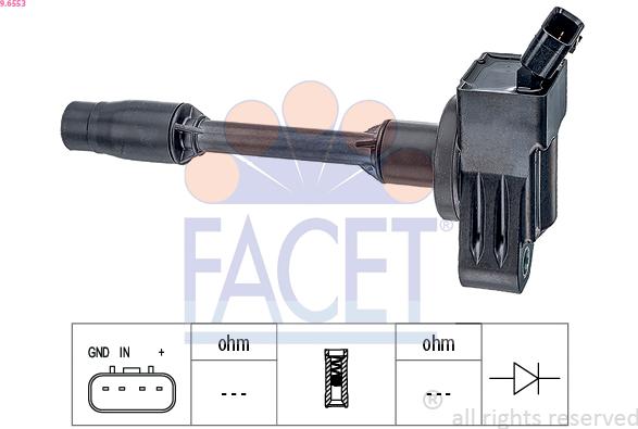 FACET 9.6553 - Bobina d'accensione www.autoricambi360.it
