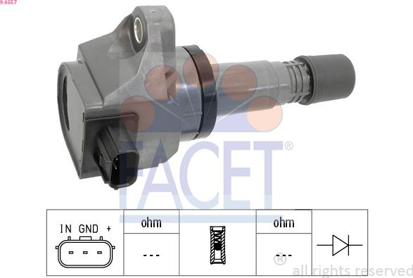 FACET 9.6557 - Bobina d'accensione www.autoricambi360.it