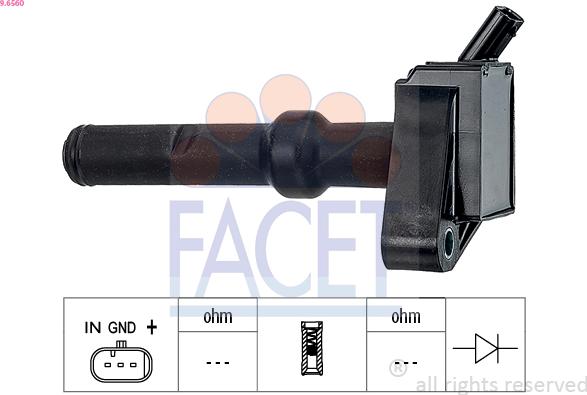 FACET 9.6560 - Bobina d'accensione www.autoricambi360.it