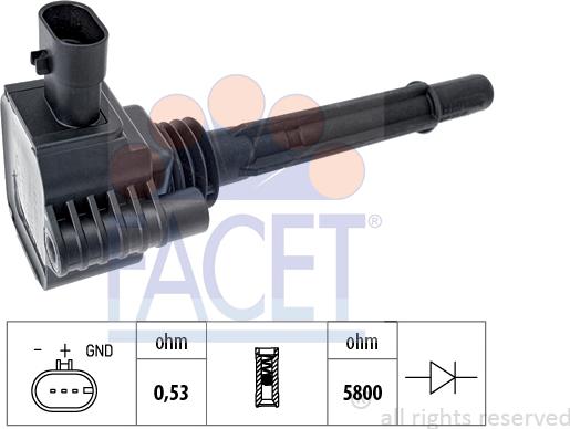 FACET 9.6510 - Bobina d'accensione www.autoricambi360.it