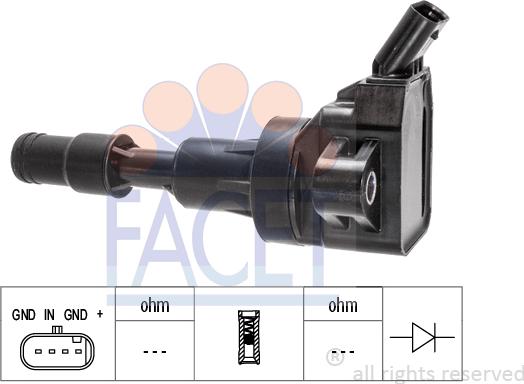 FACET 9.6538 - Bobina d'accensione www.autoricambi360.it