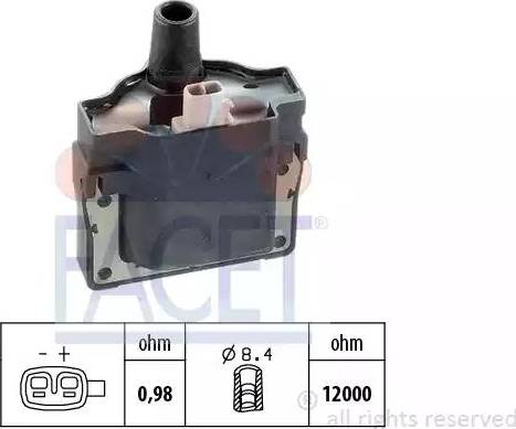 FACET 9.6101 - Bobina d'accensione www.autoricambi360.it