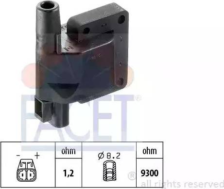 FACET 9.6121 - Bobina d'accensione www.autoricambi360.it