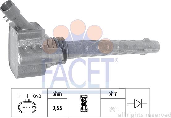 FACET 9.6388 - Bobina d'accensione www.autoricambi360.it