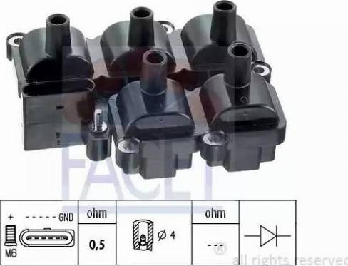 FACET 9.6293 - Bobina d'accensione www.autoricambi360.it