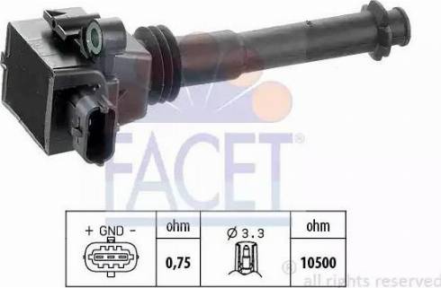FACET 9.6282 - Bobina d'accensione www.autoricambi360.it