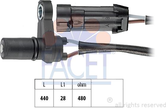 FACET 9.0495 - Sensore n° giri, Cambio automatico www.autoricambi360.it