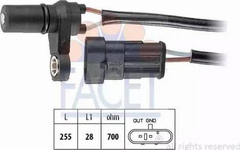 FACET 9.0493 - Sensore n° giri, Cambio automatico www.autoricambi360.it