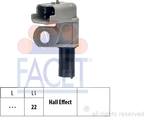 FACET 9.0460 - Sensore, Posizione albero a camme www.autoricambi360.it