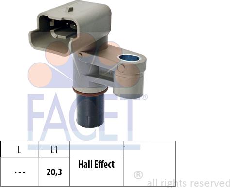 FACET 9.0462 - Sensore, Posizione albero a camme www.autoricambi360.it