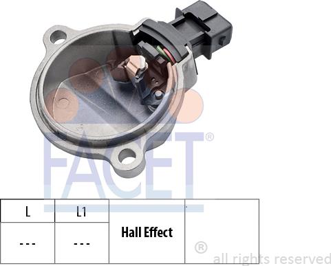 FACET 9.0401 - Sensore, Posizione albero a camme www.autoricambi360.it
