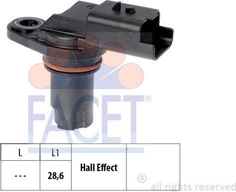 FACET 9.0551 - Sensore, Posizione albero a camme www.autoricambi360.it
