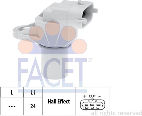 FACET 9.0530 - Sensore, Posizione albero a camme www.autoricambi360.it