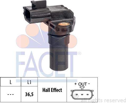 FACET 9.0649 - Sensore n° giri, Cambio automatico www.autoricambi360.it