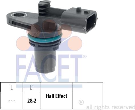FACET 9.0616 - Sensore, Posizione albero a camme www.autoricambi360.it