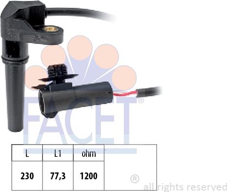 FACET 9.0617 - Sensore n° giri, Cambio automatico www.autoricambi360.it
