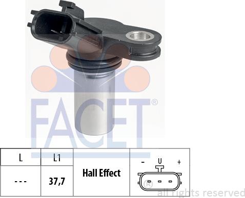 FACET 9.0674 - Sensore, Posizione albero a camme www.autoricambi360.it
